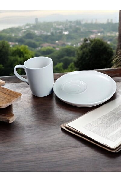 qtahya homes queen of kütahya كوب بورسلين لاتيه بلون كريمي - كوب يخدم