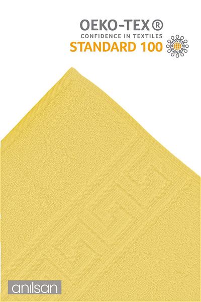 Anılsan Set de 6 prosoape grecești galbene - 2 prosoape de mână 50x90 2 prosoape de față 50x30 2 prosoape de baie 70x140