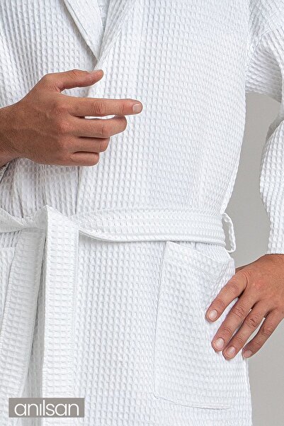 Anılsan Μπουρνούζι από 100% βαμβάκι Pique - Μπουρνούζι ξενοδοχείου Shalyaka, Ιδανικό για Spa, Κατάλληλο για Καθημερινή Χρήση