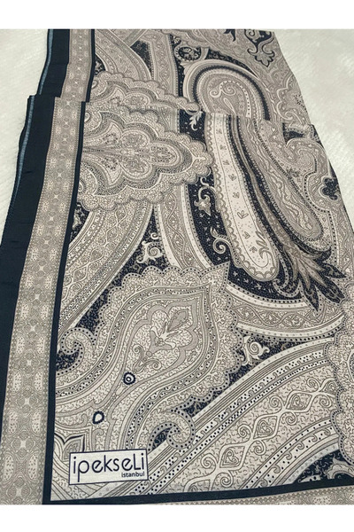 İpekseli Бежевий шовковий шарф з бавовняної тканини з візерунком Etro