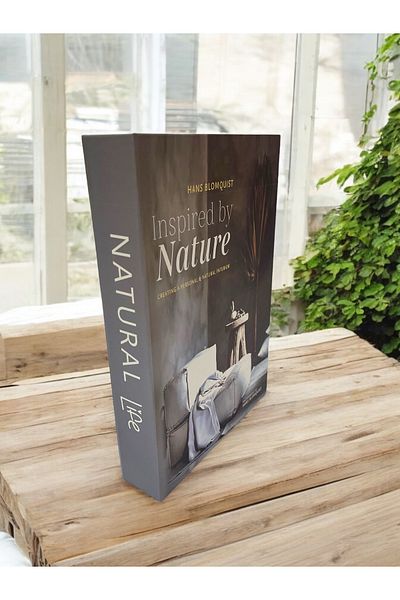 Saccura Decor Natural Life Gray Decorative Book Box – Stylish and Functional
