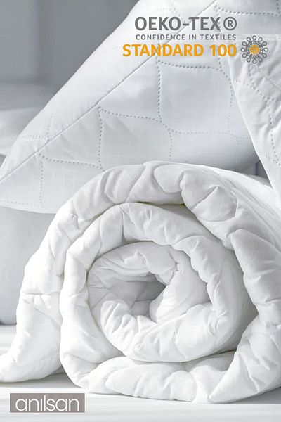 Anılsan 155X215Cm White Microfiber Single Quilt - Simple and Elegant Home and Hotel Quilt