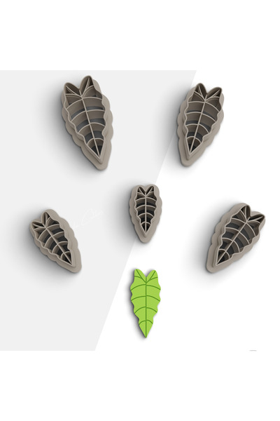 brocutters Alocasia بوليمر على شكل ورقة شجر - قالب الطين والأقراط والمجوهرات،...