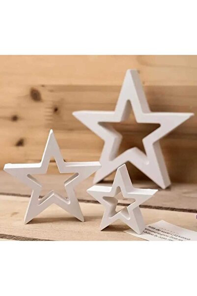 rakaymu Minimal 3 lü Yıldız Dekoratif Obje Biblo