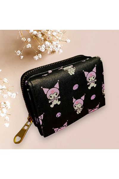 patriko tekstil Girl's Popular Character Multi-Section Coin & Paper Money Compartment Card Holder Wallet