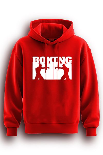 TOP GLORY Боксов суитшърт с качулка и 3 нишки с качулка и принт BOKS2001