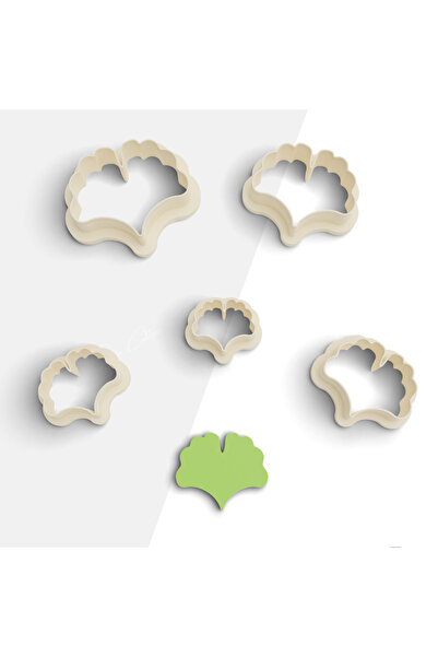 brocutters قالب قطع الطين على شكل ورقة الجنكة من البوليمر - قالب القرط والمجو...