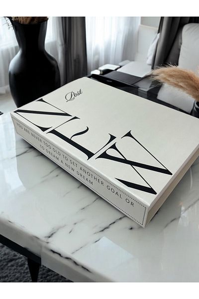 Saccura Decor New White Decorative Book Box – Stylish and Functional