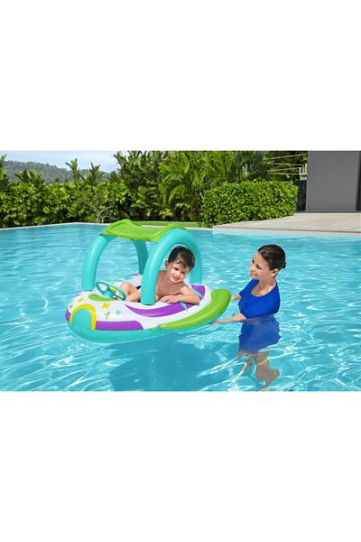 BESTWAY ® 42" x 44"/1.07m x 1.12m Space Splash Shaded Baby Boat