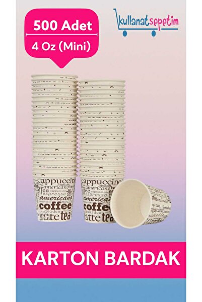 Kullanatsepetim 4 Oz Karton Bardak 500 Adet Küçük Boy (TÜRK KAHVESİ,ESPRESSO ...