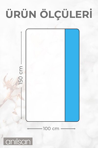 Anılsan 100x150 cm 100% βαμβακερή πετσέτα θαλάσσης – Υψηλή απορροφητικότητα, γρήγορο στέγνωμα, κομψές λεπτομέρειες χρώματος