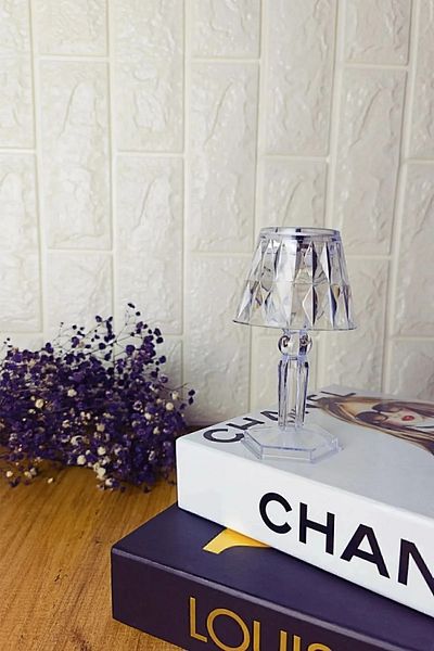 TUARS (2 Pieces) Crystal Diamond Led Table Lampshade and Night Light Fixture