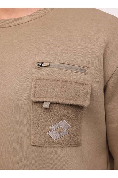 Lotto Men's Fleece Sweatshirt - M-Colonel C Neck, Swt Khaki