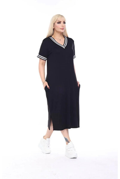 kısmet sepeti Καλάθι ιδιοσυγκρασίας Γυναικείο φόρεμα με λεπτομέρεια με λεπτομέρεια με λαιμόκοψη V με λαιμόκοψη