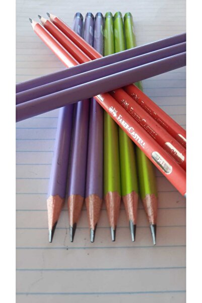Faber Castell 12 Adel Pencils - Pastel Coral, Triangle Model