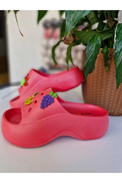 AkınalBella Women's Pomegranate Fruit High Platform Light Sole Slippers