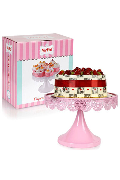 TT Tahtakale Toptancıları Metal Cupcake Standı Pembe Kek Standı