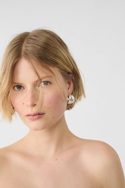 Stradivarius Set of 3 pairs of voluminous mini earrings