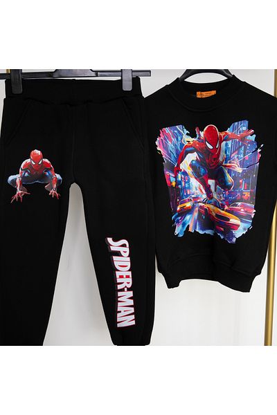 BookOrBook Spiderman New York 3 Thread Raster Premium Quality Kids Tracksuit Set