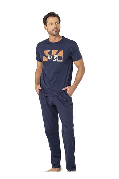 Pierre Cardin Σετ άνετες πιτζάμες Indigo Cotton - 7.Q1.K8.K.7
