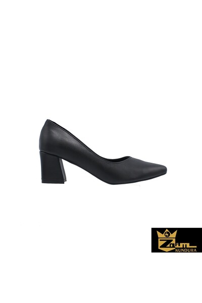 Zaim Kundura Women's Black Genuine Leather Shoes 505321065 -1
