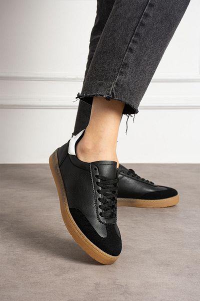 KOTAN Black Women's Logo Detailed Sneakers Women's Sneakers