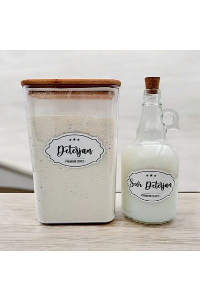 zezedesing Premium Series Detergent Jar 2900ML και μπουκάλι υγρού απορρυπαντικού 1000ML