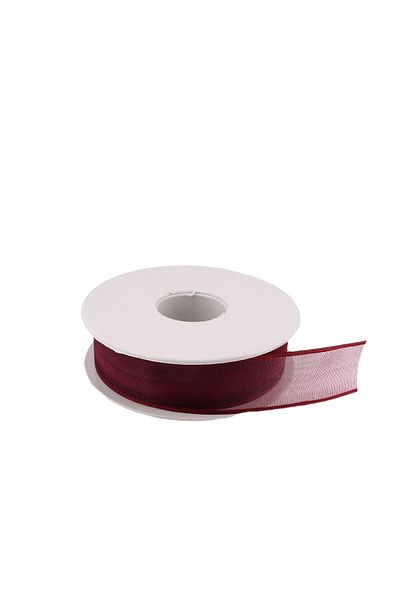 Eminonutoptanci Burgundy Chiffon Ribbon - 2.5 cm (20 Meters)