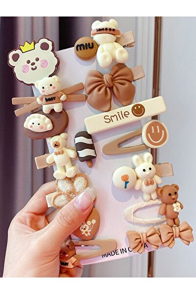 EliraToka Set de 14 bucăți de accesorii de păr cu desene animate drăguțe pentru copii