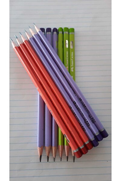 Faber Castell 12 Adel Pencils - Pastel Coral, Triangle Model