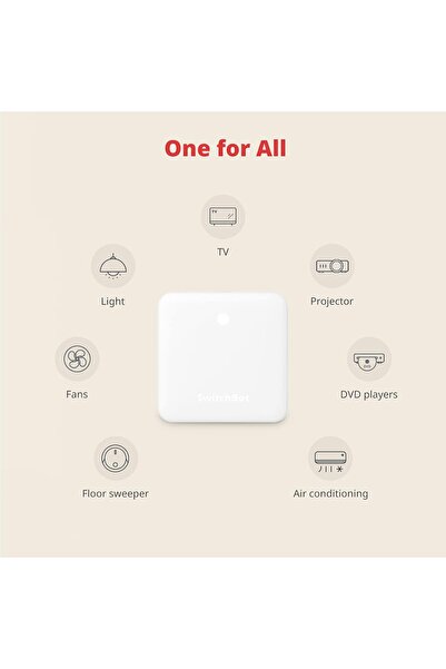 SwitchBot جهاز تحكم عن بعد ذكي Hub Mini - جهاز تحكم عن بعد عالمي بالأشعة تحت الحمراء، جهاز إرسال الأشعة تحت الحمراء عبر WiFi للتلفزيون ومكيف الهواء وأجهزة الكمبيوتر