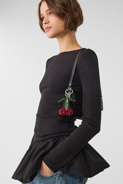 Stradivarius Cherry charm keyring
