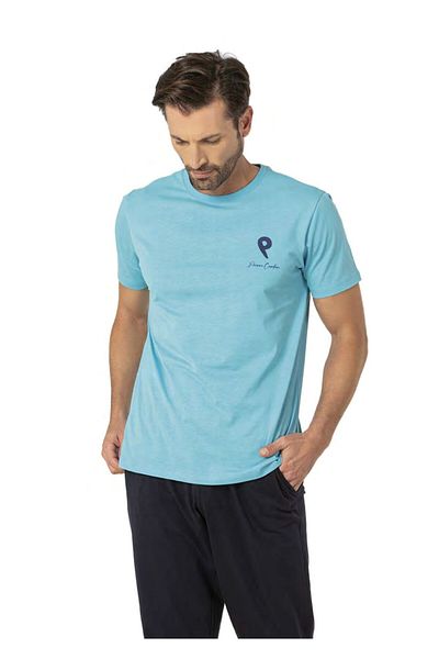 Pierre Cardin Σετ Πιτζάμες Άνετες Μπλε Βαμβακερές - 7.Q1.K8.K.9