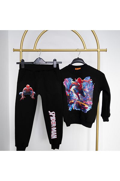 BookOrBook Spiderman New York 3 Thread Raster Premium Quality Kids Tracksuit Set