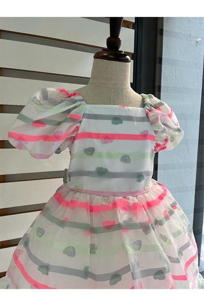 BUTİKHAPPYKİDS Βραδινό φόρεμα Pamina Heart Printed Πολύχρωμο 4-8 ετών