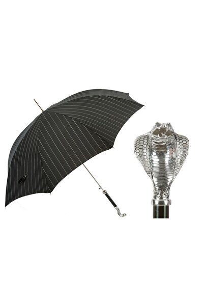 PASOTTI Lüks Cobra Siyah Çizgili Şemsiye H: 95 Cm - Ø 110 Cm