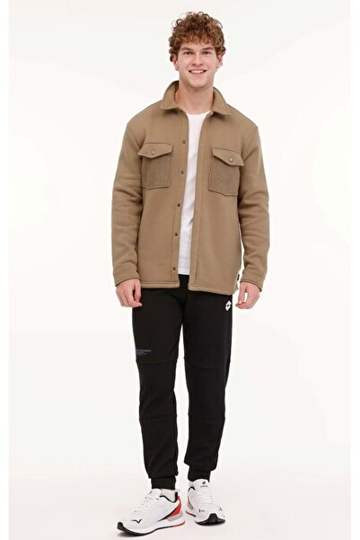 Lotto M-lensing Jacket Hoodie Ανδρικό φούτερ με κουκούλα Fleece Χακί
