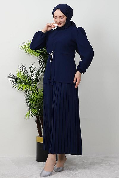 GİZ AGİYİM Σετ κοστουμιού Navy Blue Bow Stone