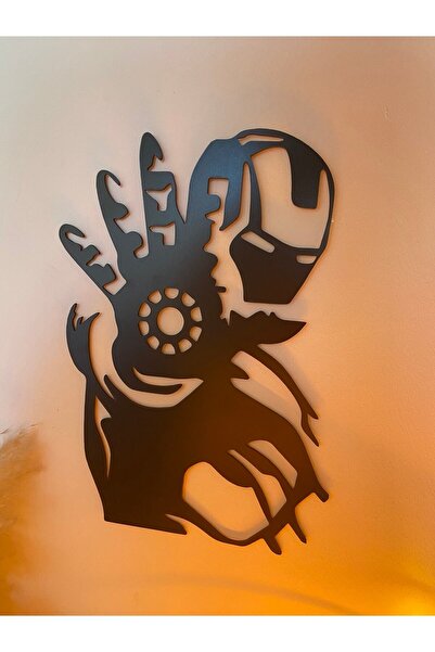 baskigo.com سوبر هيرو ايرون مان ايرون مان مارفل ديكور حائط خشبي لغرفة الأطفال...