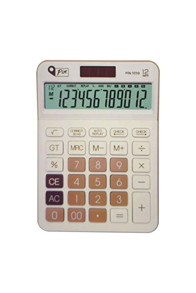Pin 101G Masaüstü Hesap Makinesi Gold /