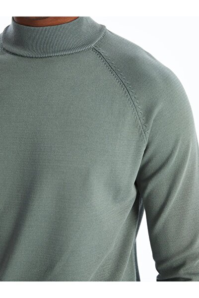 LC Waikiki Ανδρικό πλεκτό πουλόβερ με μακρυμάνικο μισό ζιβάγκο LCW Vision