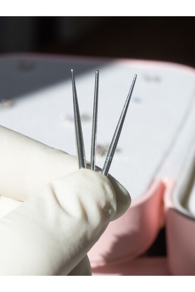 MORNEVA Çelik Piercing Kolay Takma Geçiş İğnesi Konik Aparatı (3lü Set)