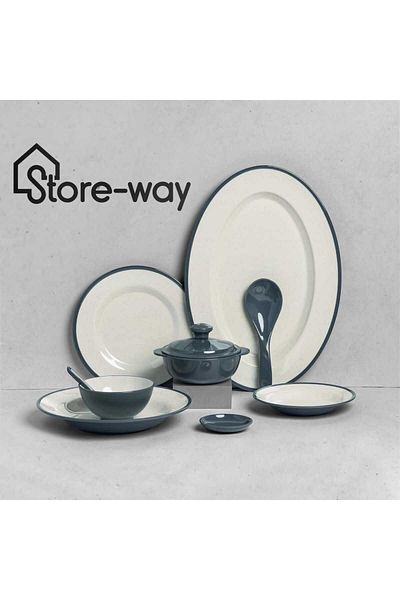 Storeway 40 Pcs Melamine Dinner Set