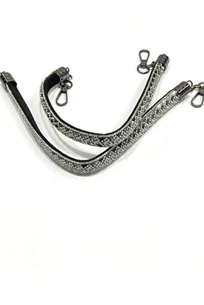 karantuhafiye Taşlı Çanta Sapı Kare Metalli