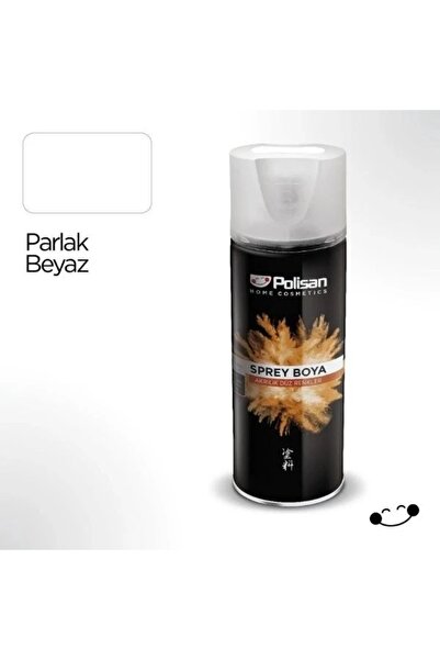 Polisan Akrilik -Sprey Boya -Parlak -Beyaz -400ml.