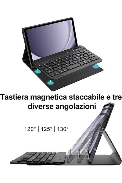 m.tk moveteck Huawei Matepad Air 11.5'' Compatible Bluetooth Enabled Stand Pen Compartment Keyboard Case Magnetic