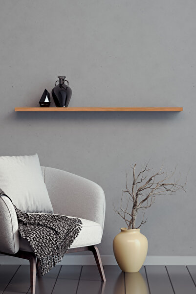 yankı-byeg 80 Cm Safir Meşe Mdf Uçan Duvar Rafı Gizli Bağlantı Kitaplık