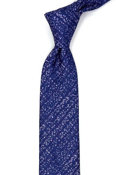 Kravatkolik Purple - Navy Blue Sand Pattern Slim Tie Sk8022