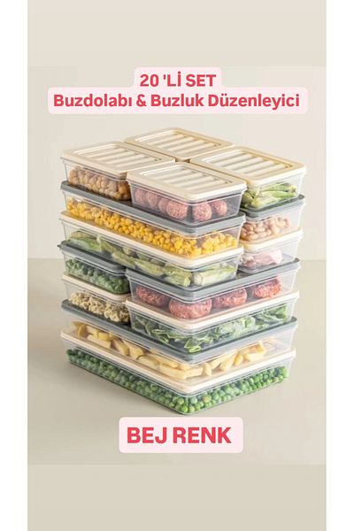 VİZYON Freezer and Refrigerator Organizer - Microwave Storage Container (Message for Color)