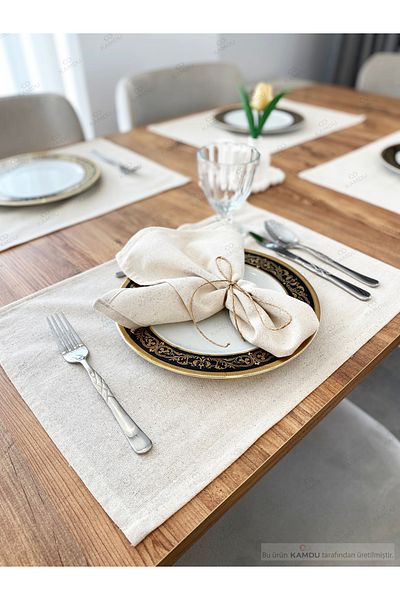 XAMANTHA 35x50cm Vintage Presentation Χαρτοπετσέτα - 8 Τεμάχια 100% Βαμβάκι Ακατέργαστο Λινό American Placemat